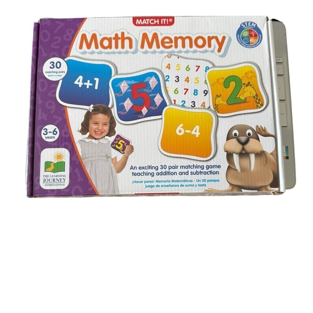 Math Memory Game - Colorful Educational Toy